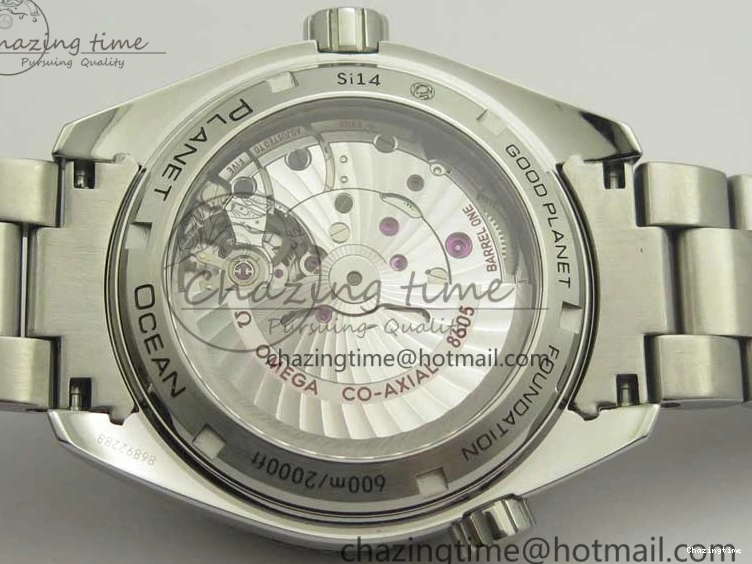 0304 Planet Ocean 600M Co-Axial GMT 43.5mm VSF 1:1 Best Edition Black Dial Orange Markers on SS Bracelet A8605 Super Clone Elegant 8024